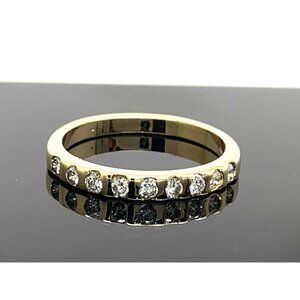 Women's Wedding Band Diamond 0.50ctw 14k Yellow Gold Stackable Ring Size 6.25